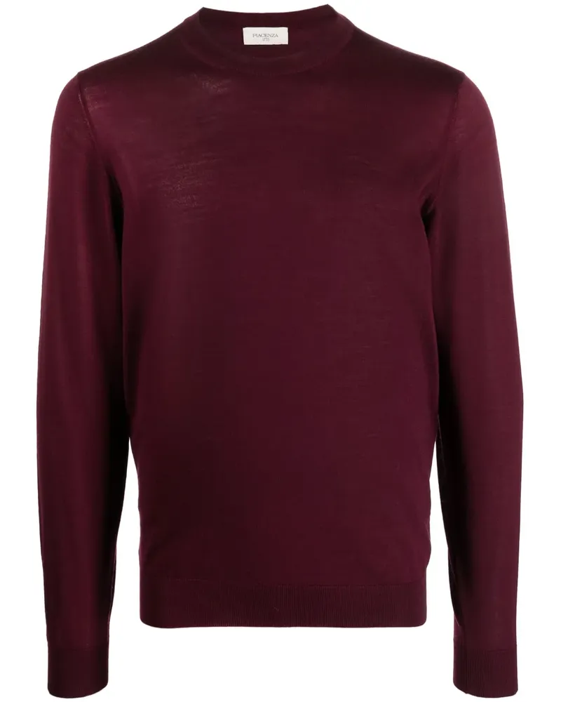 Piacenza Cashmere Pullover mit rundem Ausschnitt - Rot Rot