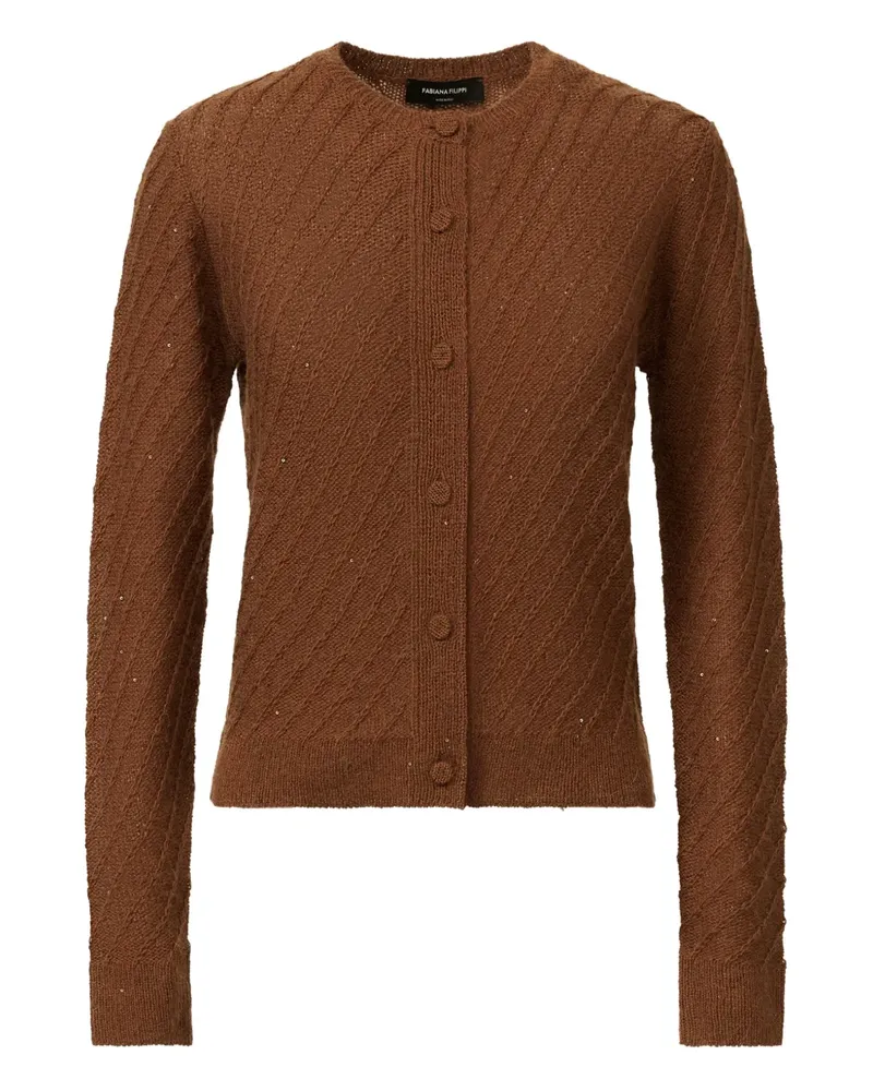 Fabiana Filippi Cardigan mit Pailletten - Braun Braun