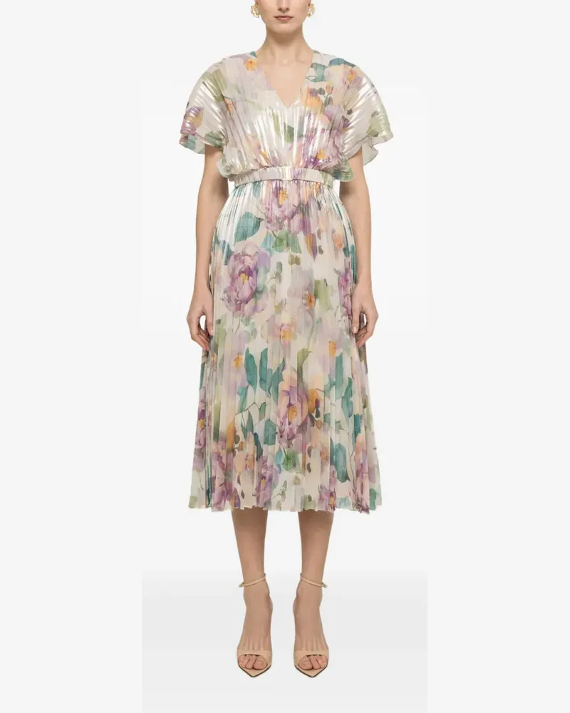NISSA Midikleid mit Print - Nude Nude