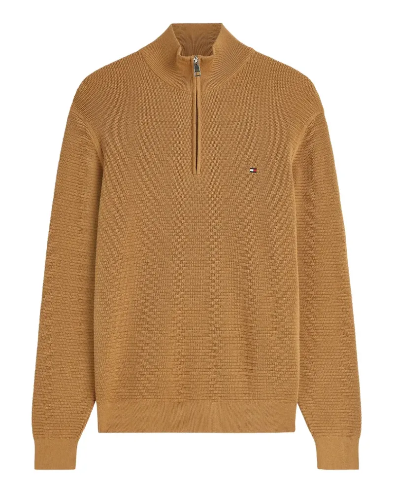 Tommy Hilfiger textured quarter-zip sweater - Braun Braun