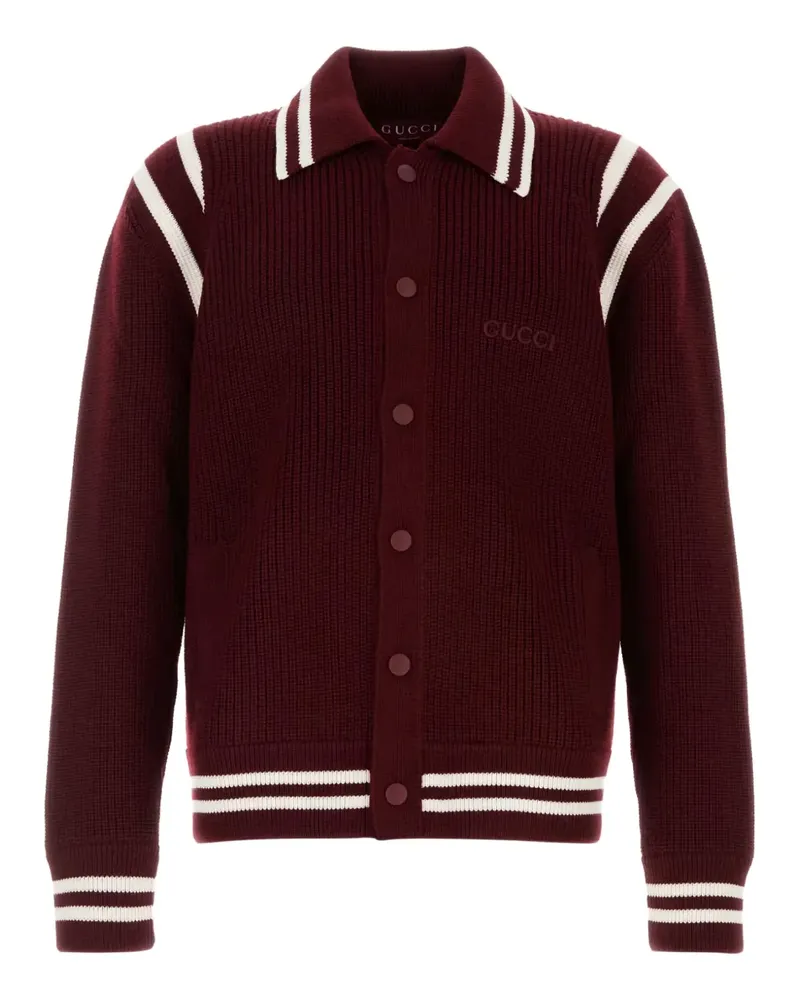 Gucci Cardigan mit Logo-Stickerei - Rot Rot