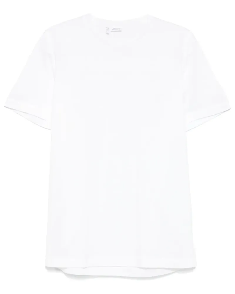 Brioni T-Shirt mit Logo-Stickerei - Weiß Weiß