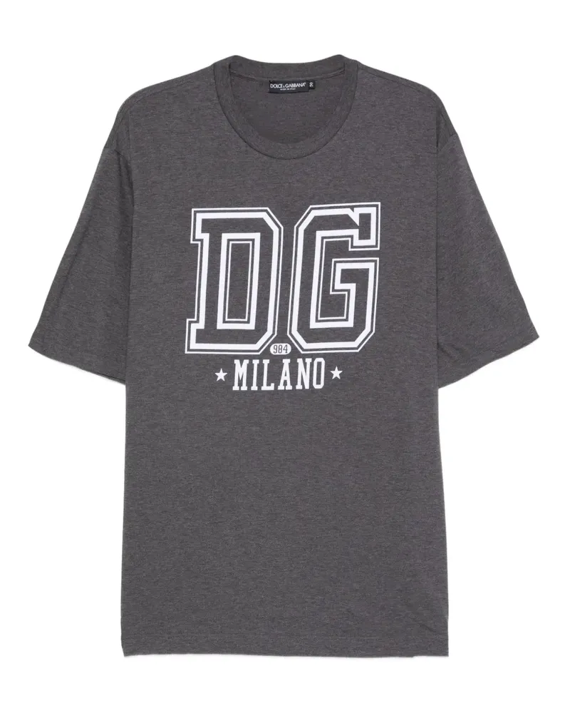 Dolce & Gabbana T-Shirt mit Logo-Print - Grau Grau