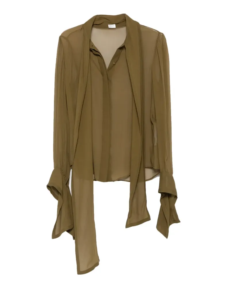 Saint Laurent long-sleeves blouse - Grün Grün