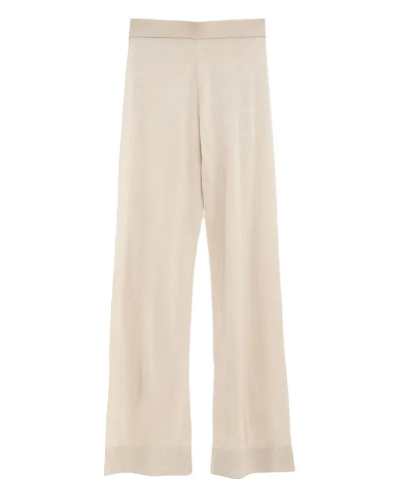 Totême Gestrickte Hose mit weitem Bein - Nude Nude