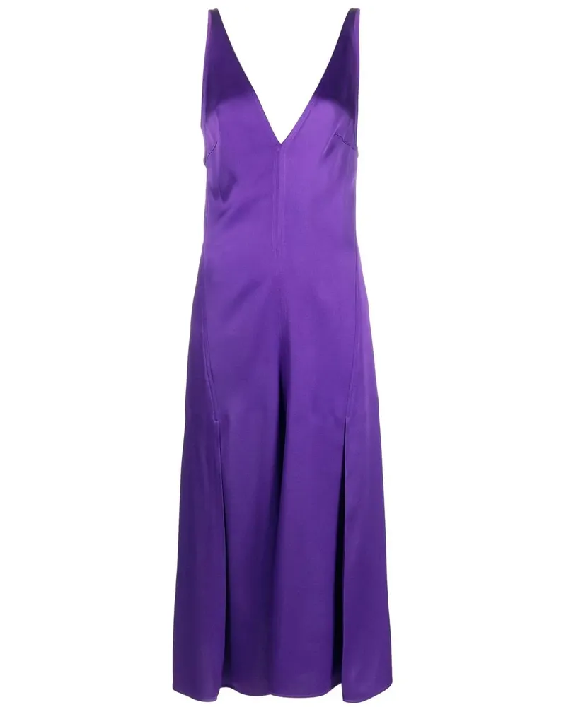 Victoria Beckham Midikleid mit V-Ausschnitt - Violett Violett