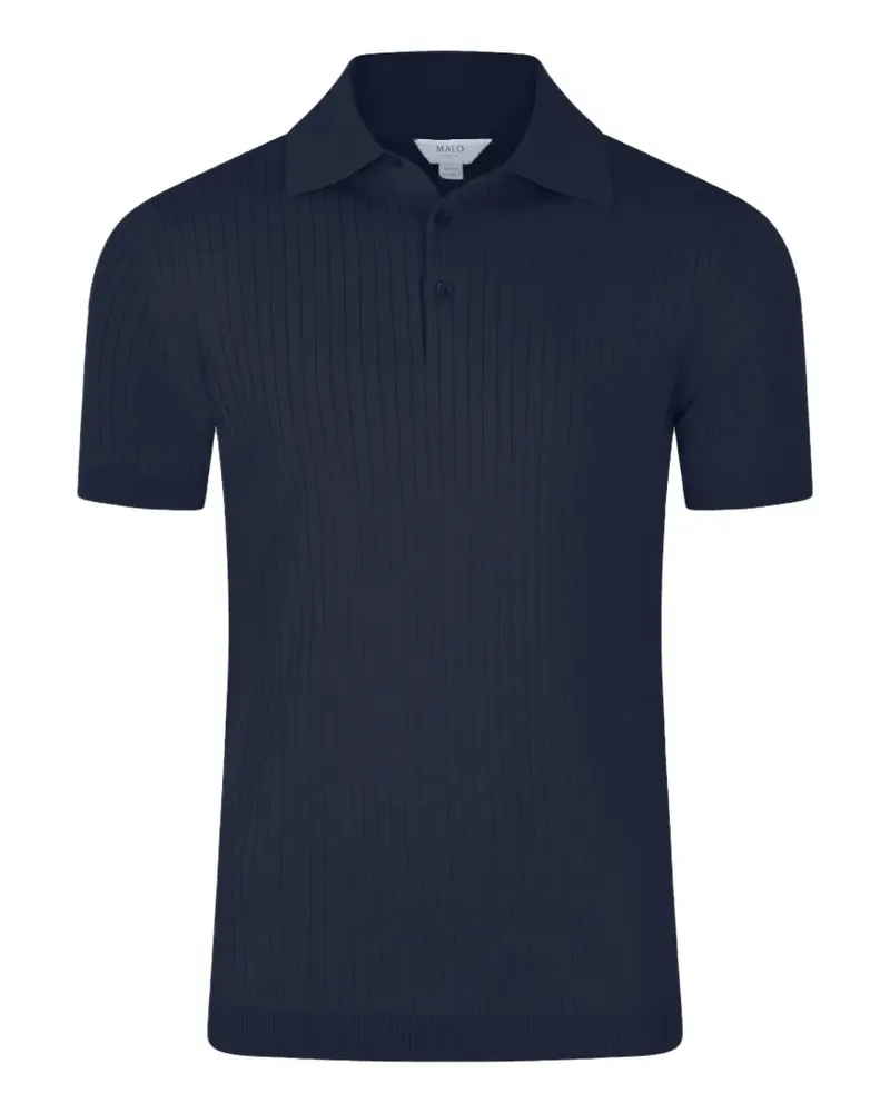 Malo ribbed-knit polo shirt - Blau Blau