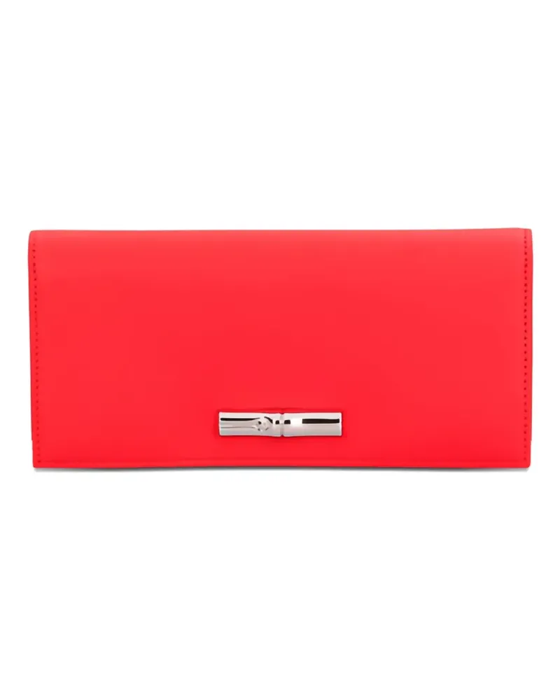 Longchamp Le Roseau Portemonnaie mit Druckknopf - Rot Rot