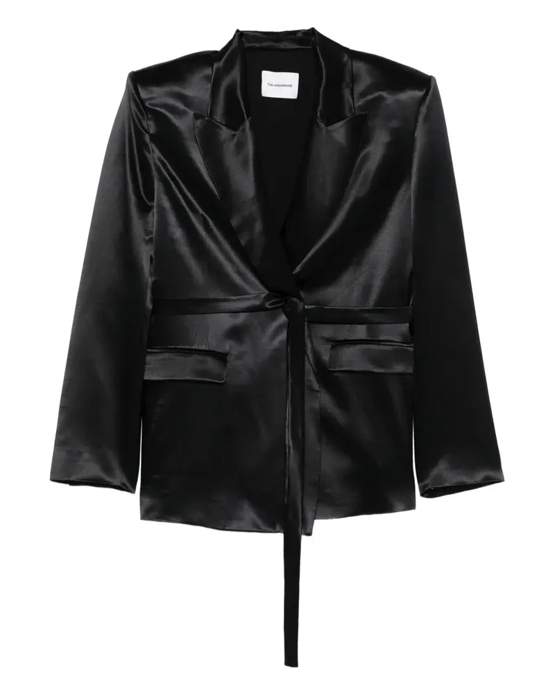 ANDAMANE Blazer mit Bindegürtel - Schwarz Schwarz