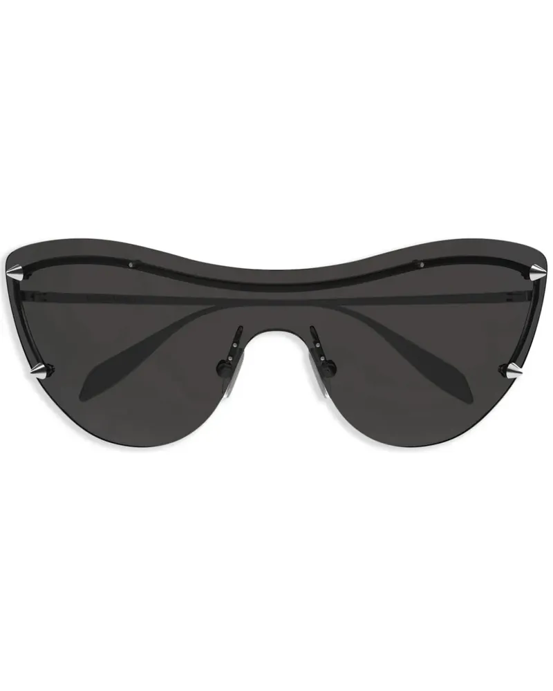 Alexander McQueen Sonnenbrille mit Oversized-Gestell - Silber Silber