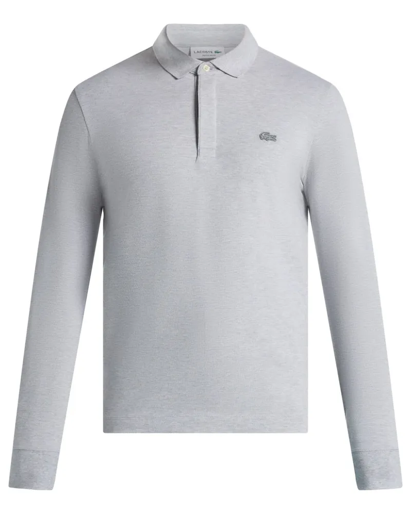Lacoste Poloshirt mit Logo-Patch - Grau Grau