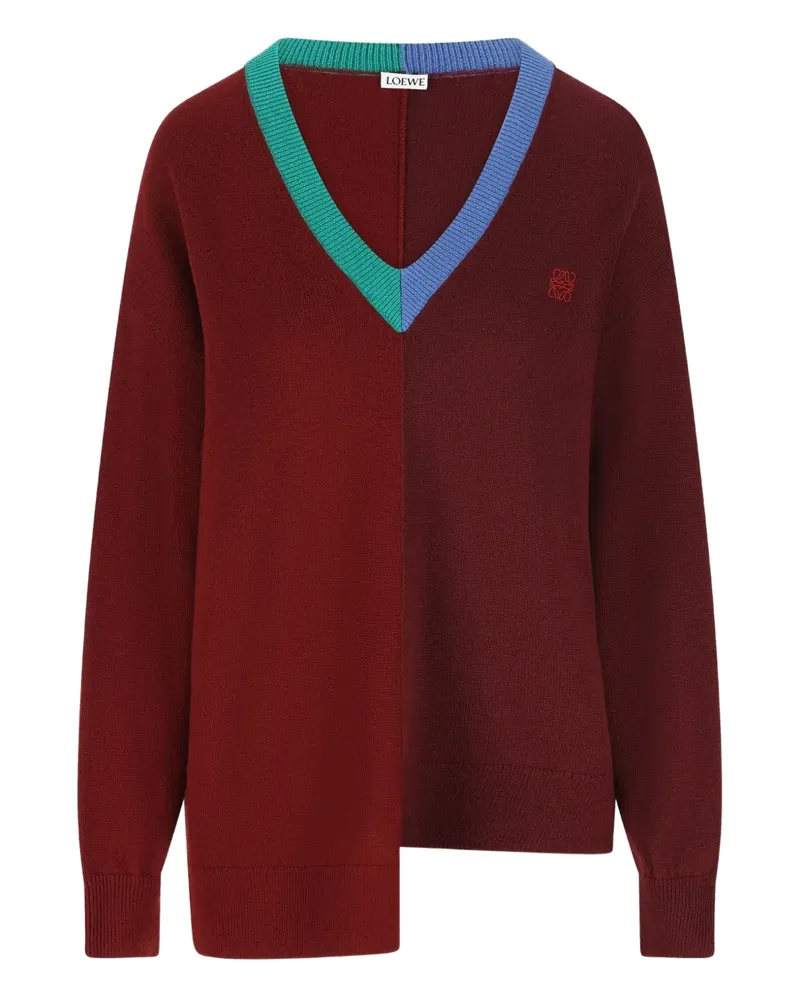 Loewe Asymmetrischer Pullover - Rot Rot