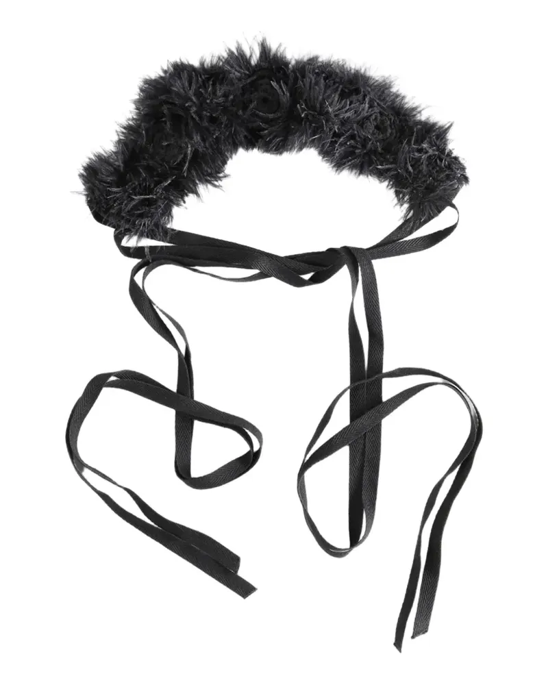 Ann Demeulemeester crochet headband - Schwarz Schwarz