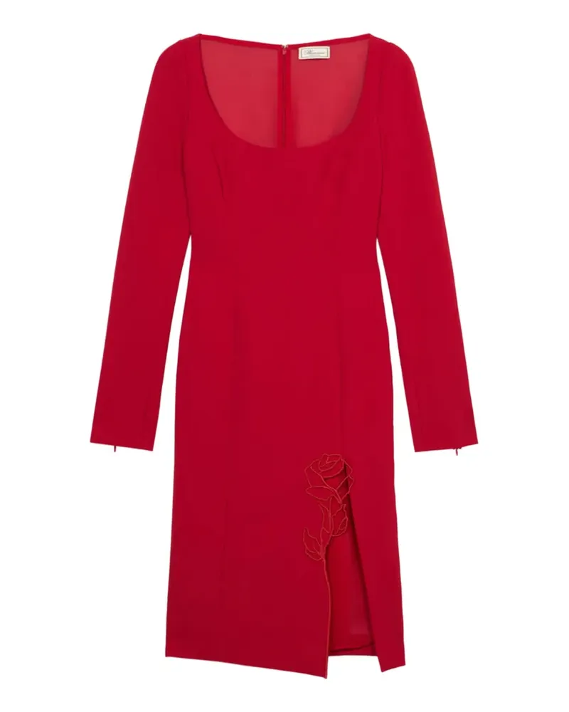 Blumarine Besticktes Midikleid mit Schlitz - Rot Rot