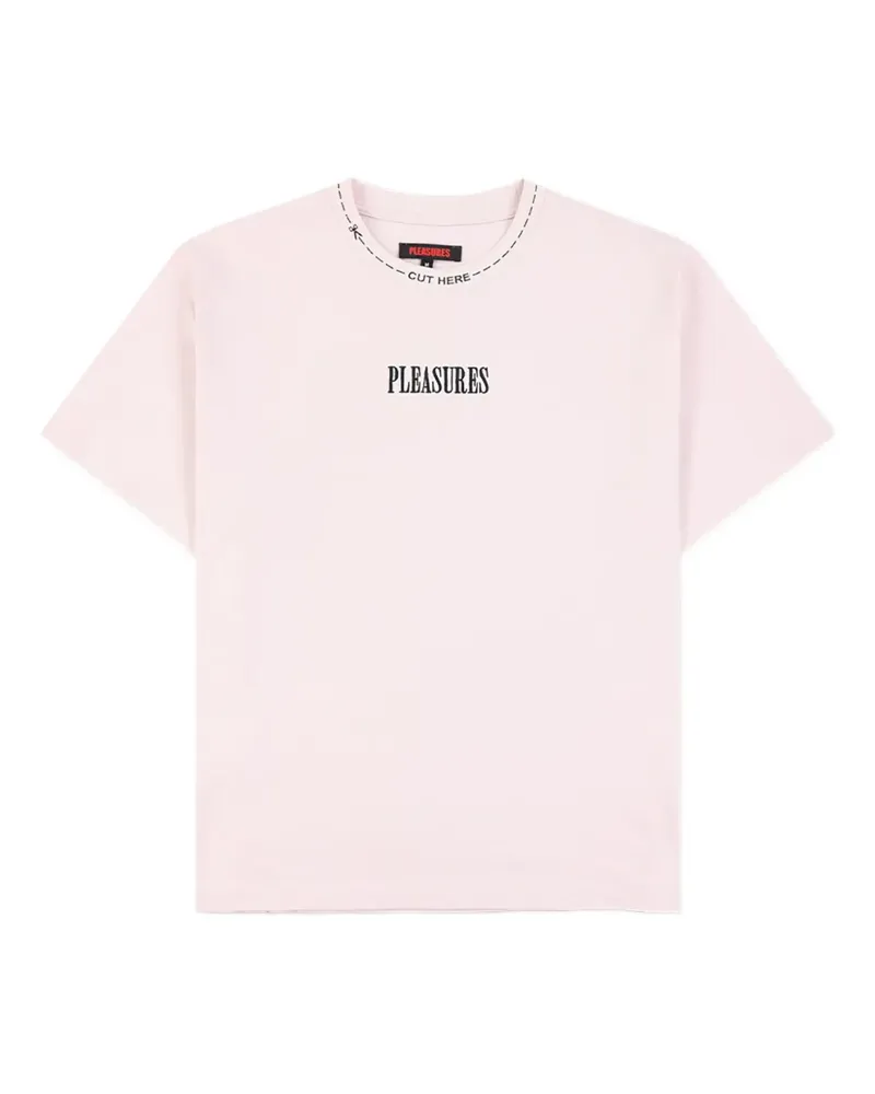 PLEASURES Cut Here T-Shirt - Rosa Rosa