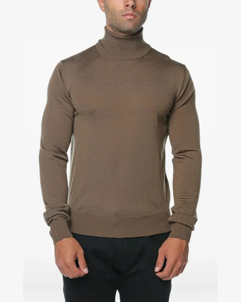 Emporio Armani Klassischer Rollkragenpullover - Braun Braun