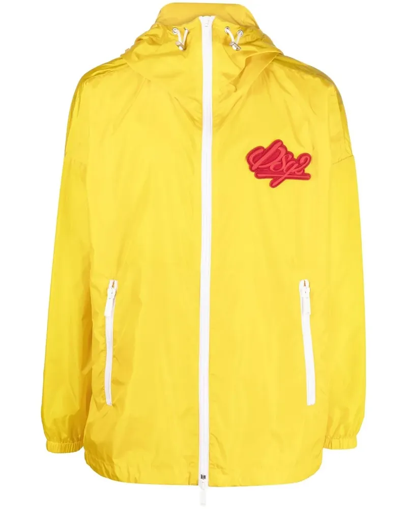 Dsquared2 Kapuzenjacke mit Logo-Patch - Orange Orange