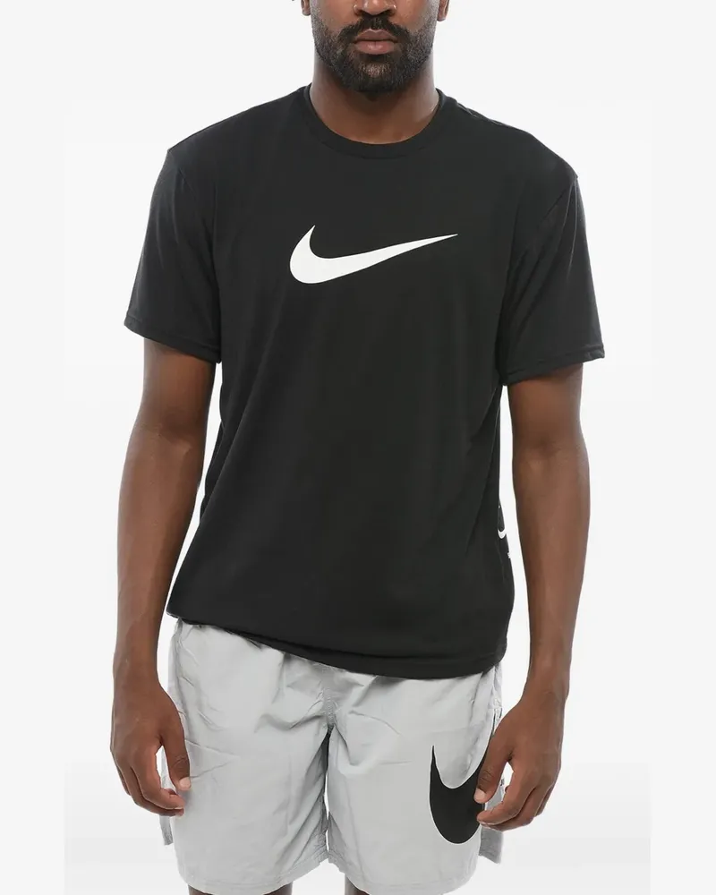 Nike T-Shirt mit Swoosh-Print - Schwarz Schwarz