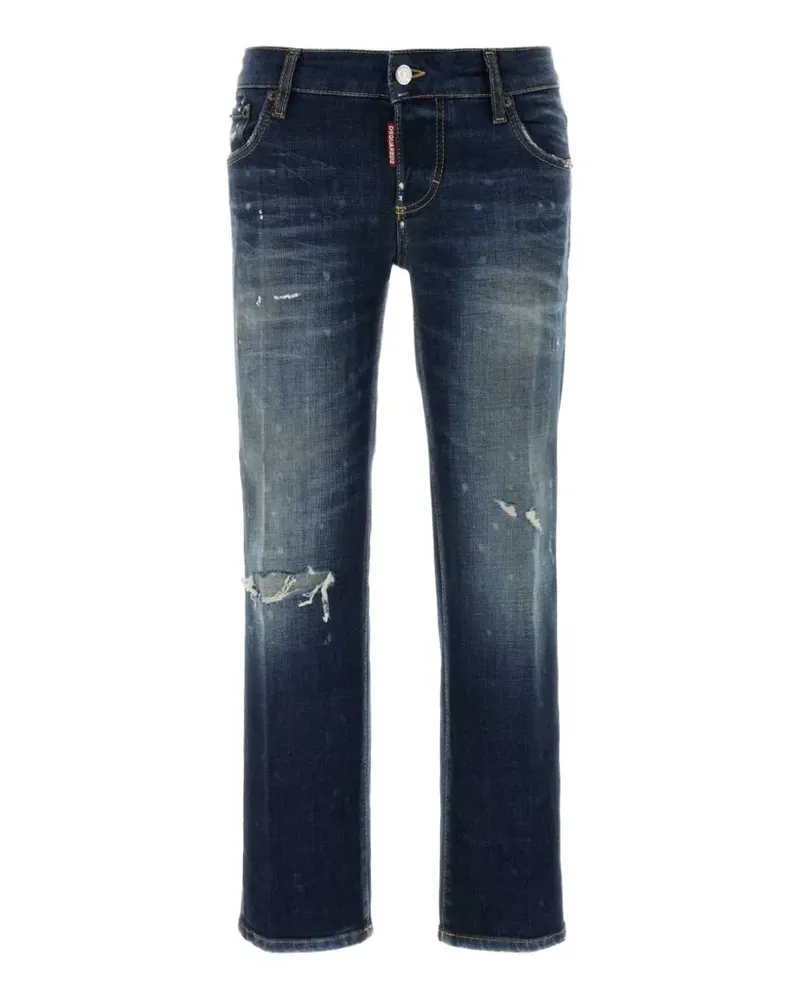 Dsquared2 distressed paint-splatter jeans - Blau Blau