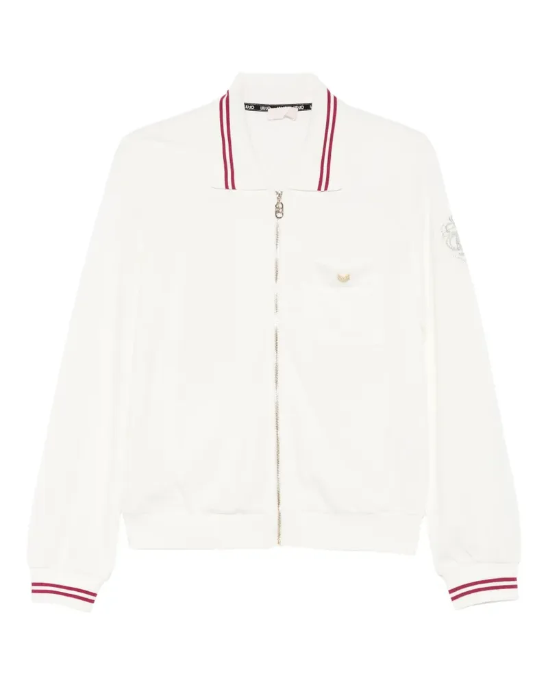 Liu Jo stripe-detail sweater - Nude Nude