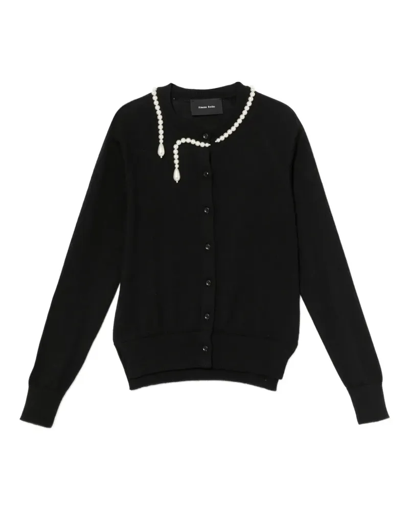 Simone Rocha Cardigan mit Perlen - Schwarz Schwarz