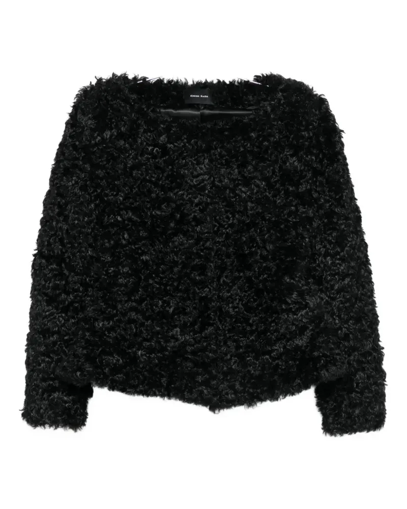 Simone Rocha Jacke mit U-Boot-Ausschnitt - Schwarz Schwarz