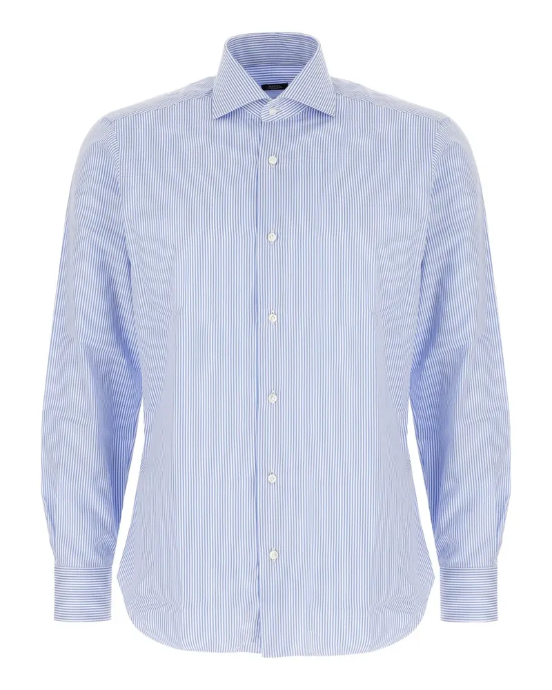 BARBA Gestreiftes Hemd - Blau Blau