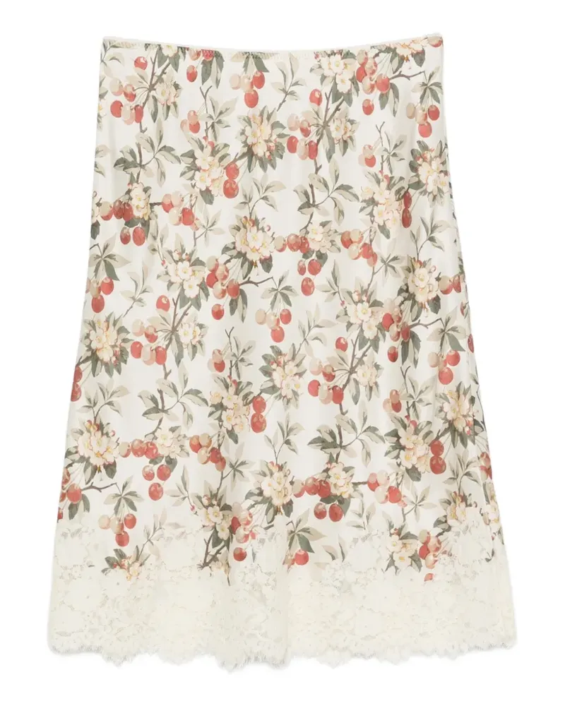 DÔEN Elowette lace-trim mini skirt - Nude Nude