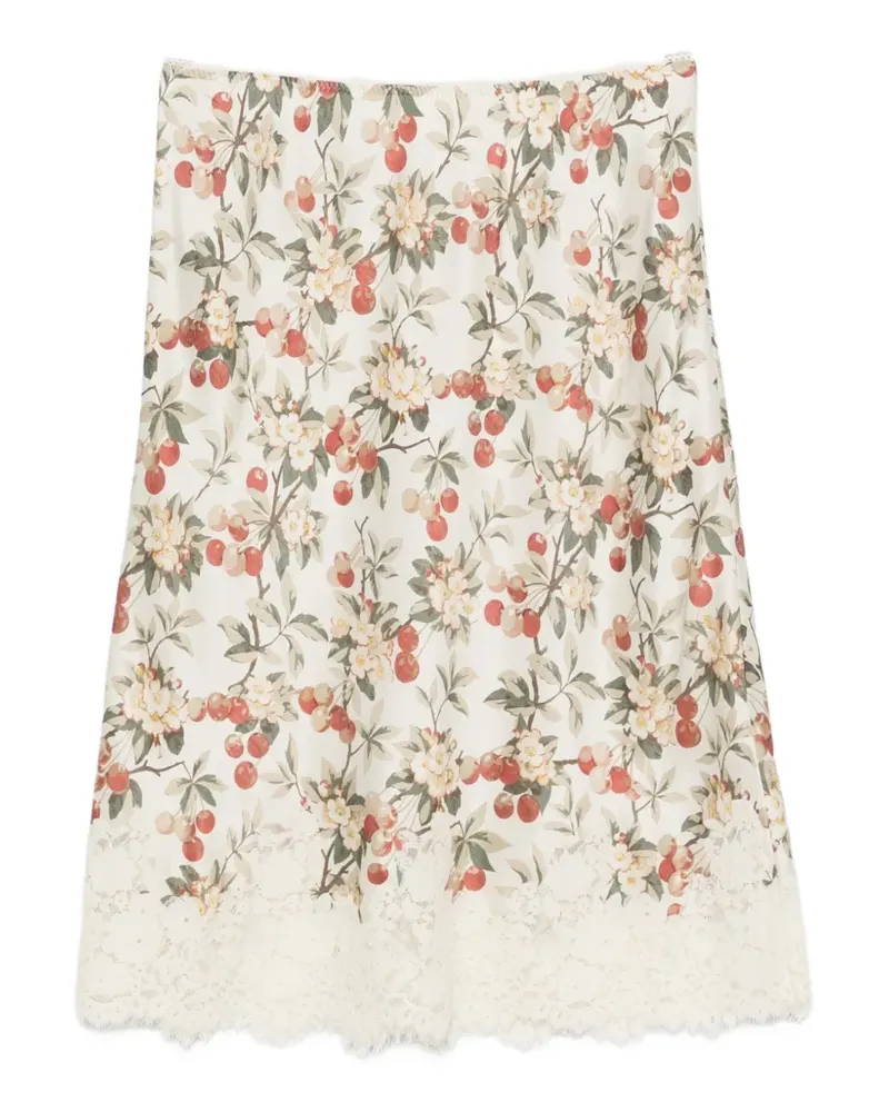 DÔEN Elowette lace-trim mini skirt - Nude Nude