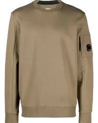 C.P. Company Sweatshirt mit Linsen-Patch Grün