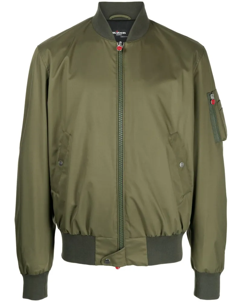 Kiton Bomberjacke mit aufgesetzter Tasche - Grün Grün
