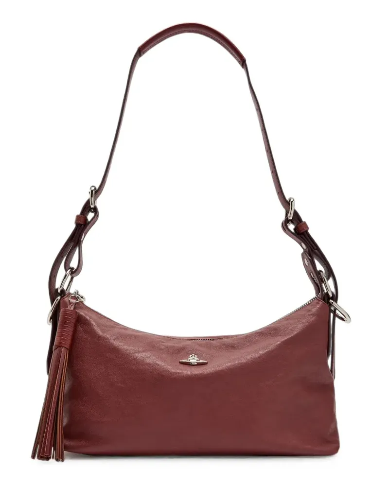 Vivienne Westwood Schultertasche mit Orb-Schild - Rot Rot