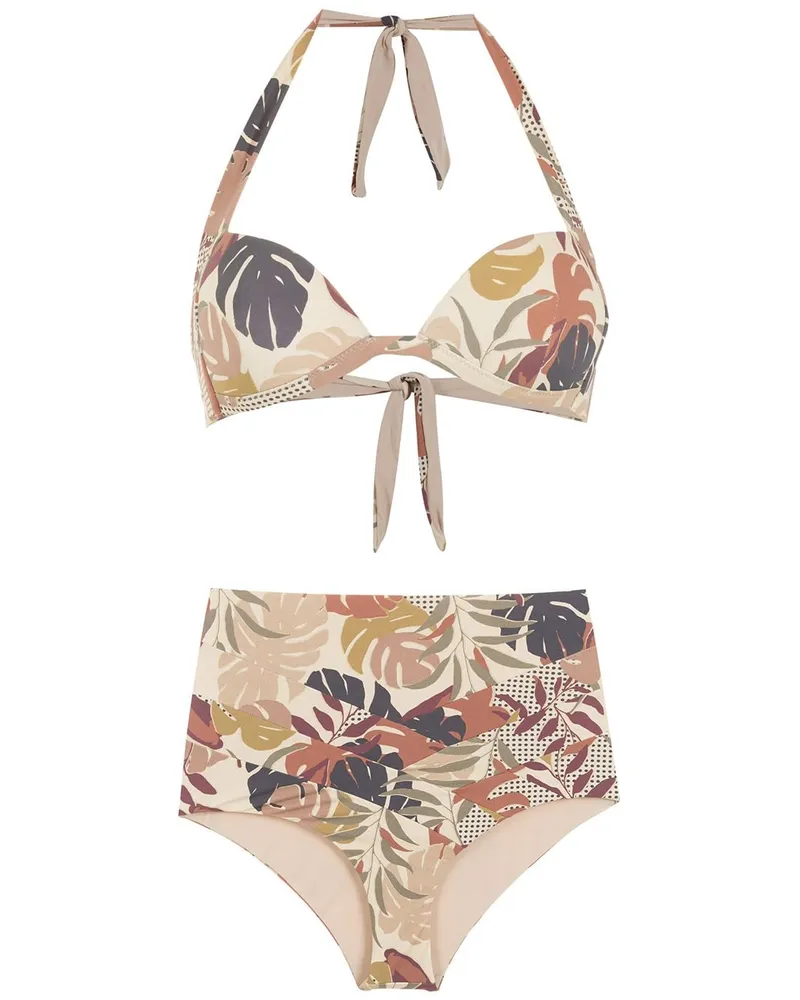 Amir Slama Bikini mit Print - Nude Nude