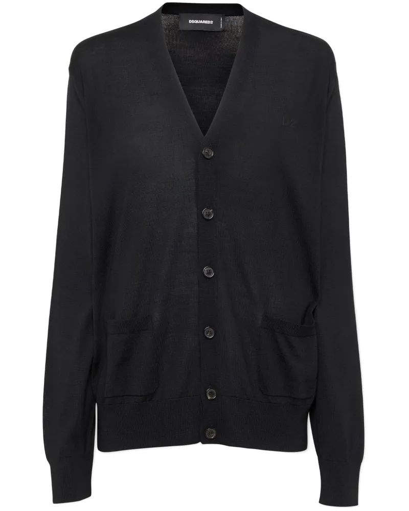 Dsquared2 Gestrickter Cardigan - Schwarz Schwarz