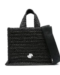 Patou Kleiner JP Shopper aus Bast Schwarz