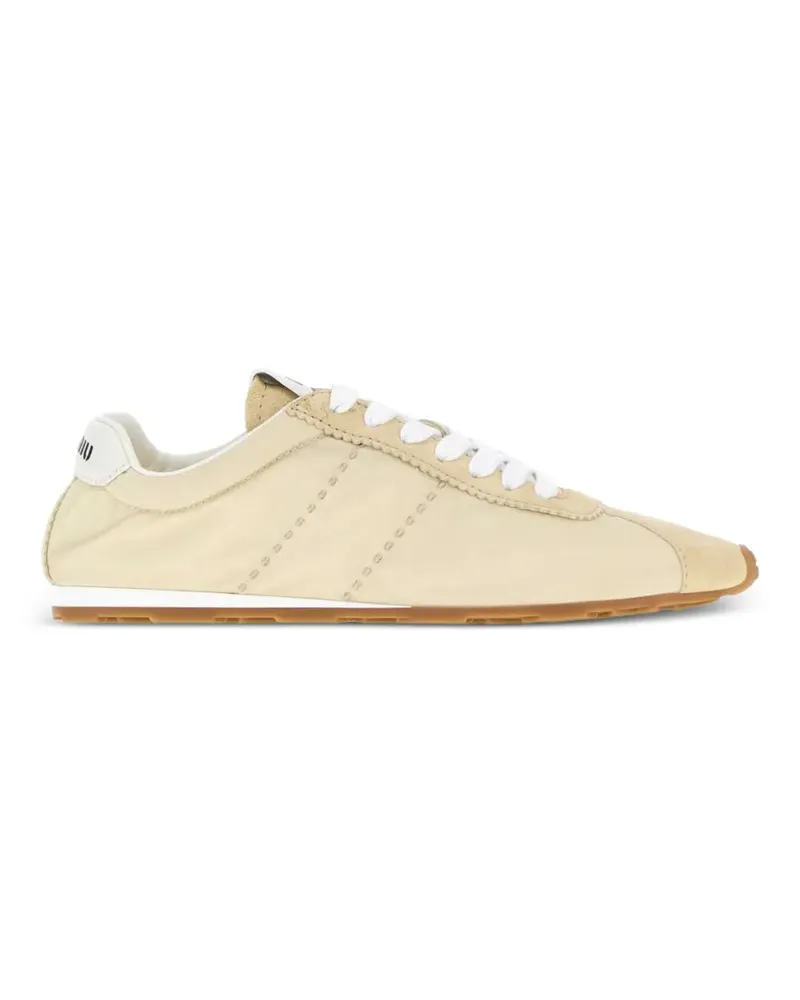 Miu Miu Plume Wildleder-Sneakers - Nude Nude