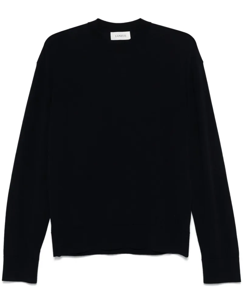 Laneus Pullover mit Rundhalsausschnitt Blau