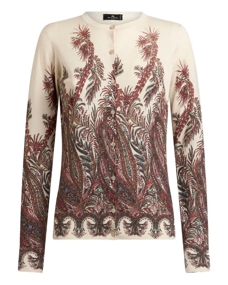 Etro Cardigan mit Paisley-Print - Nude Nude