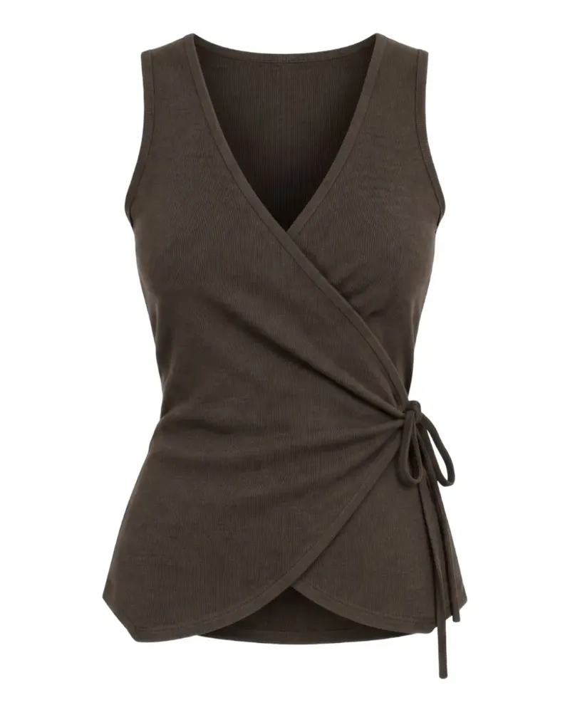 Lisa Yang ribbed wrap top - Braun Braun