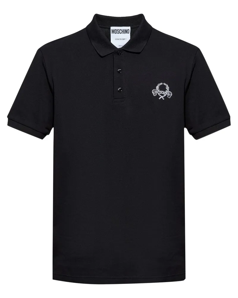 Moschino Klassisches Poloshirt - Schwarz Schwarz
