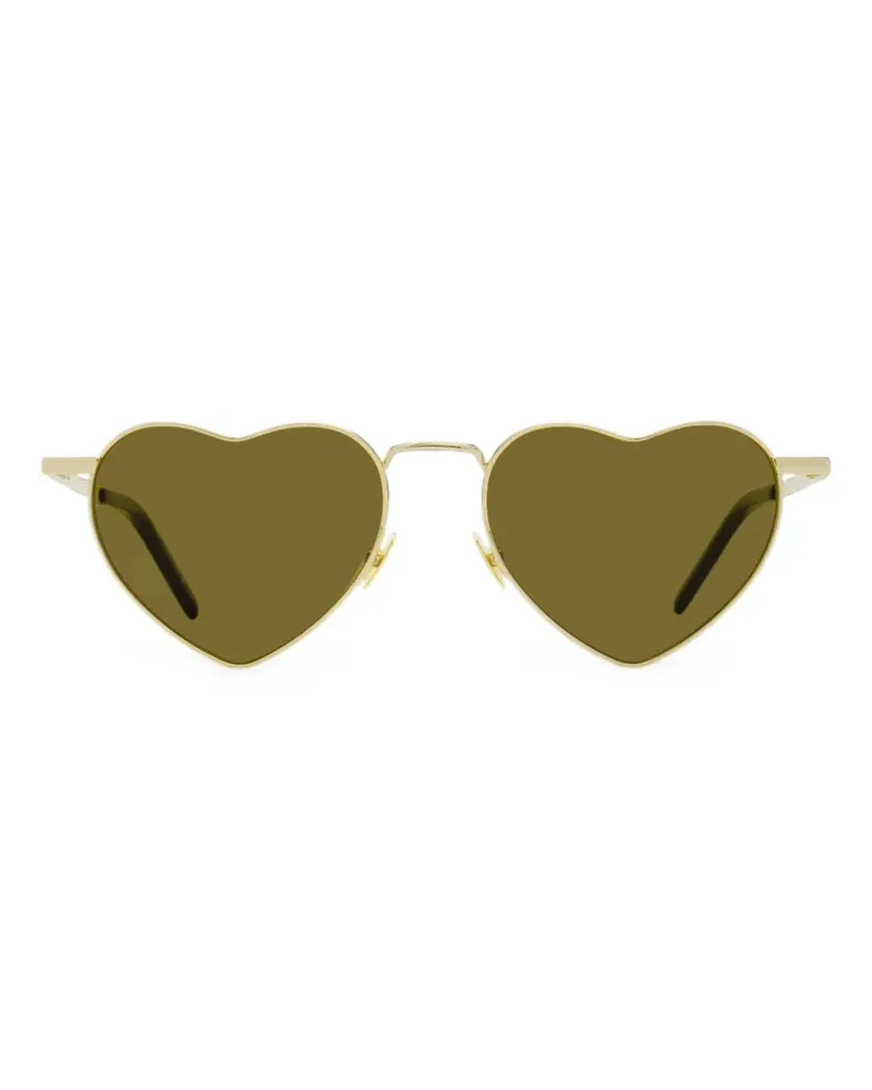Saint Laurent Loulou heart-frame sunglasses - Gold Gold