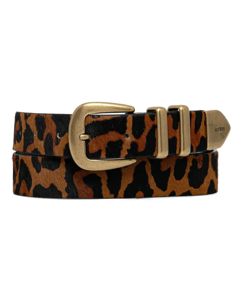 Guess Gürtel mit Leoparden-Print - Braun Braun
