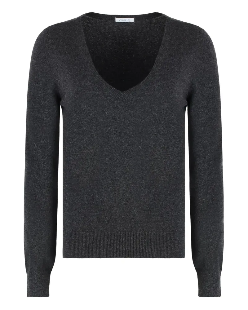 Malo Gestrickter Kaschmirpullover - Grau Grau