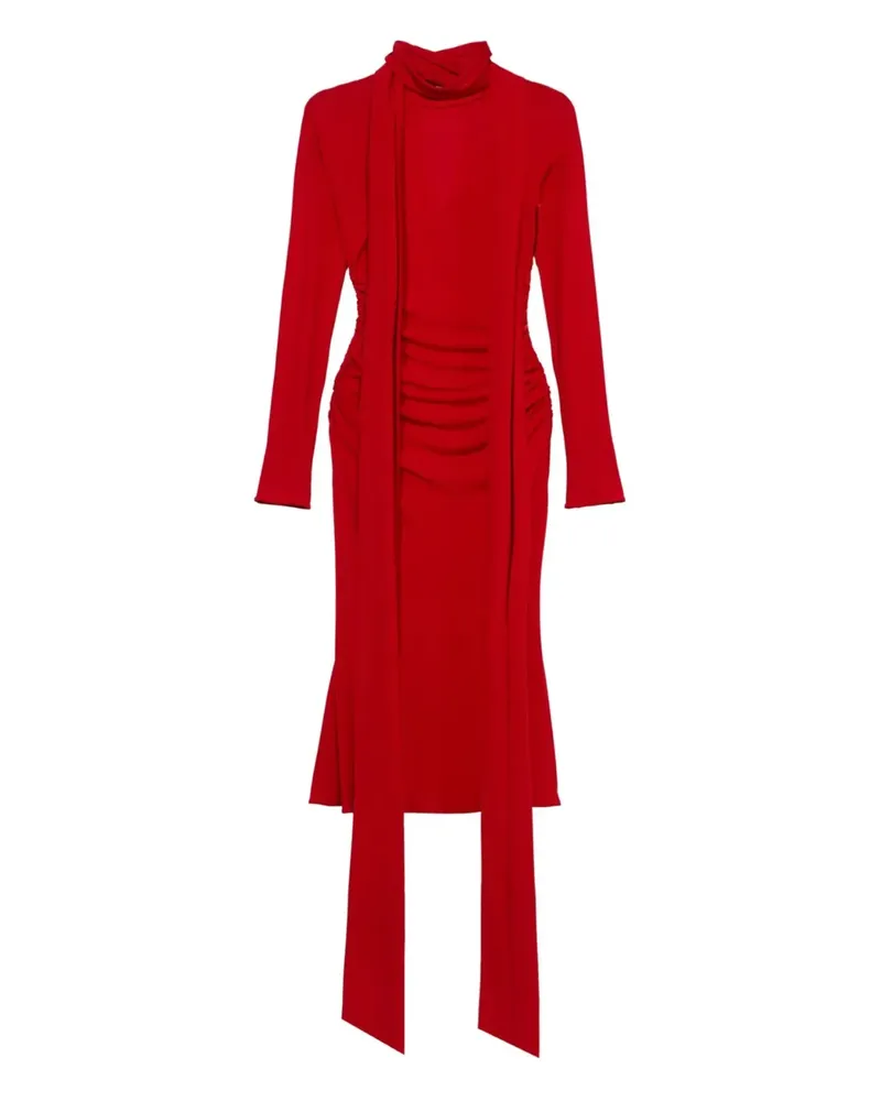 Blumarine Midikleid mit Stehkragen - Rot Rot