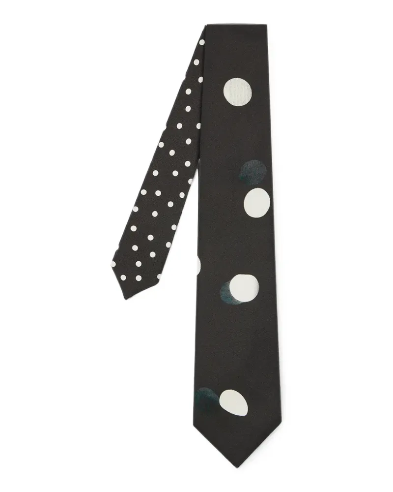 Paul Smith Shadow Krawatte mit Polka Dots - Schwarz Schwarz