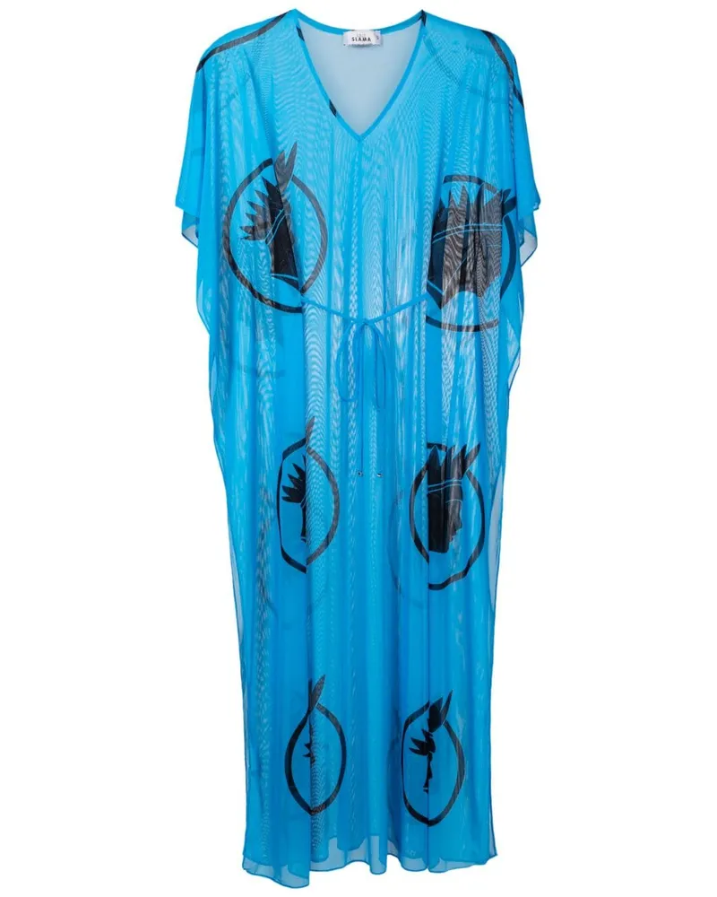 Amir Slama Sheer-Kleid Blau