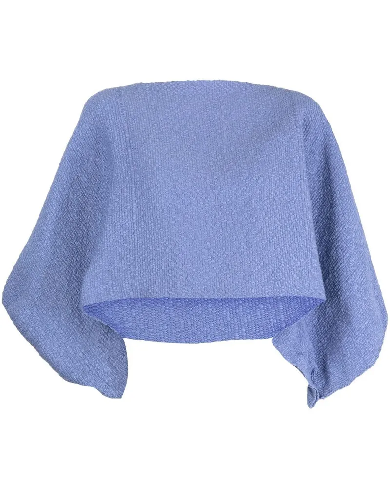 VOZ Cropped-Pullover mit Cape - Blau Blau