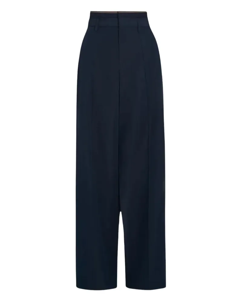 Vince Gerade Hose mit geripptem Saum - Blau Blau