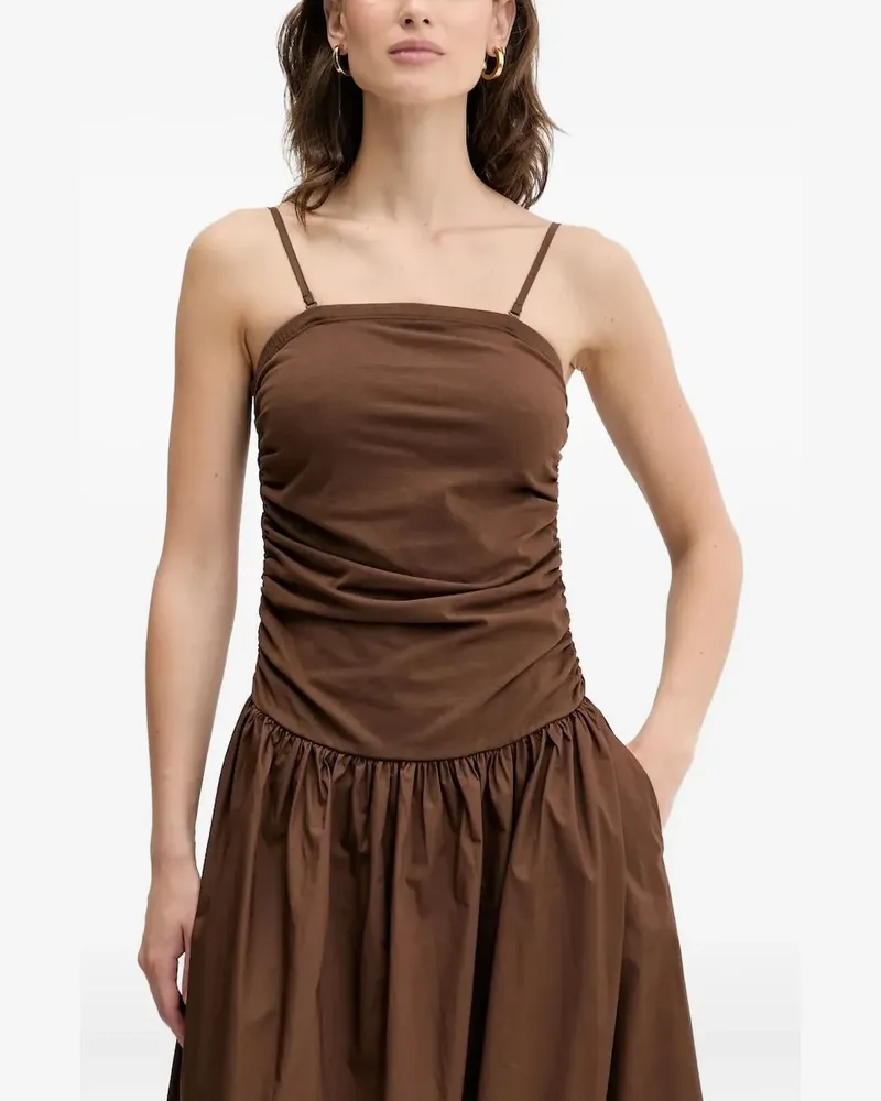 Never Fully Dressed Gerafftes Kleid - Braun Braun