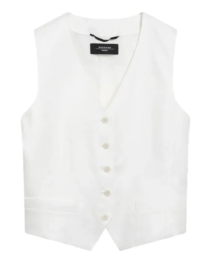Max Mara button-up gilet - Weiß Weiß